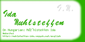 ida muhlsteffen business card